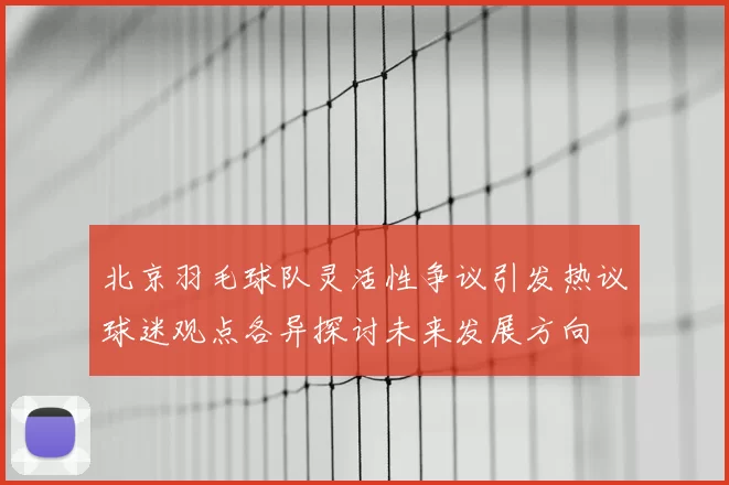 北京羽毛球队灵活性争议引发热议球迷观点各异探讨未来发展方向